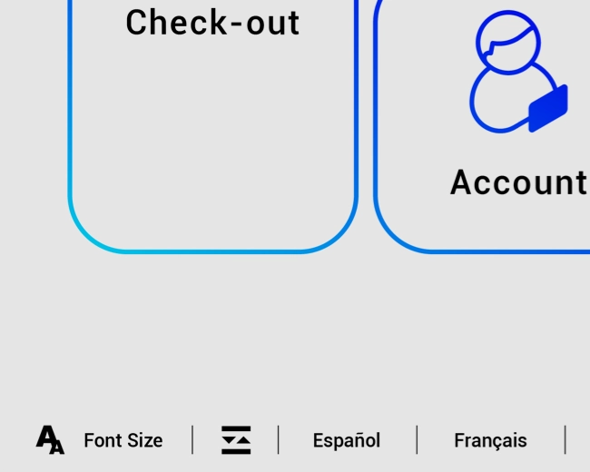 Simple, intuitive selfCheck 2500 interface with five options